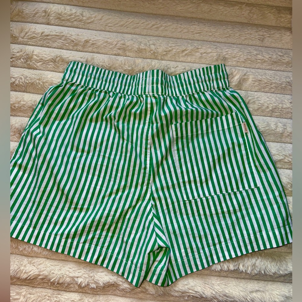 BRIXTON green & white stripe women’s Boxer Short Small - Picture 7 of 9